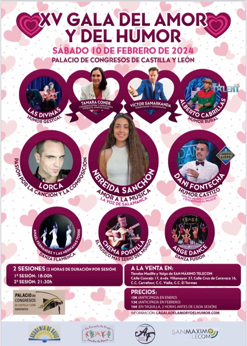 XV Gala del Amor y del Humor en Salamanca