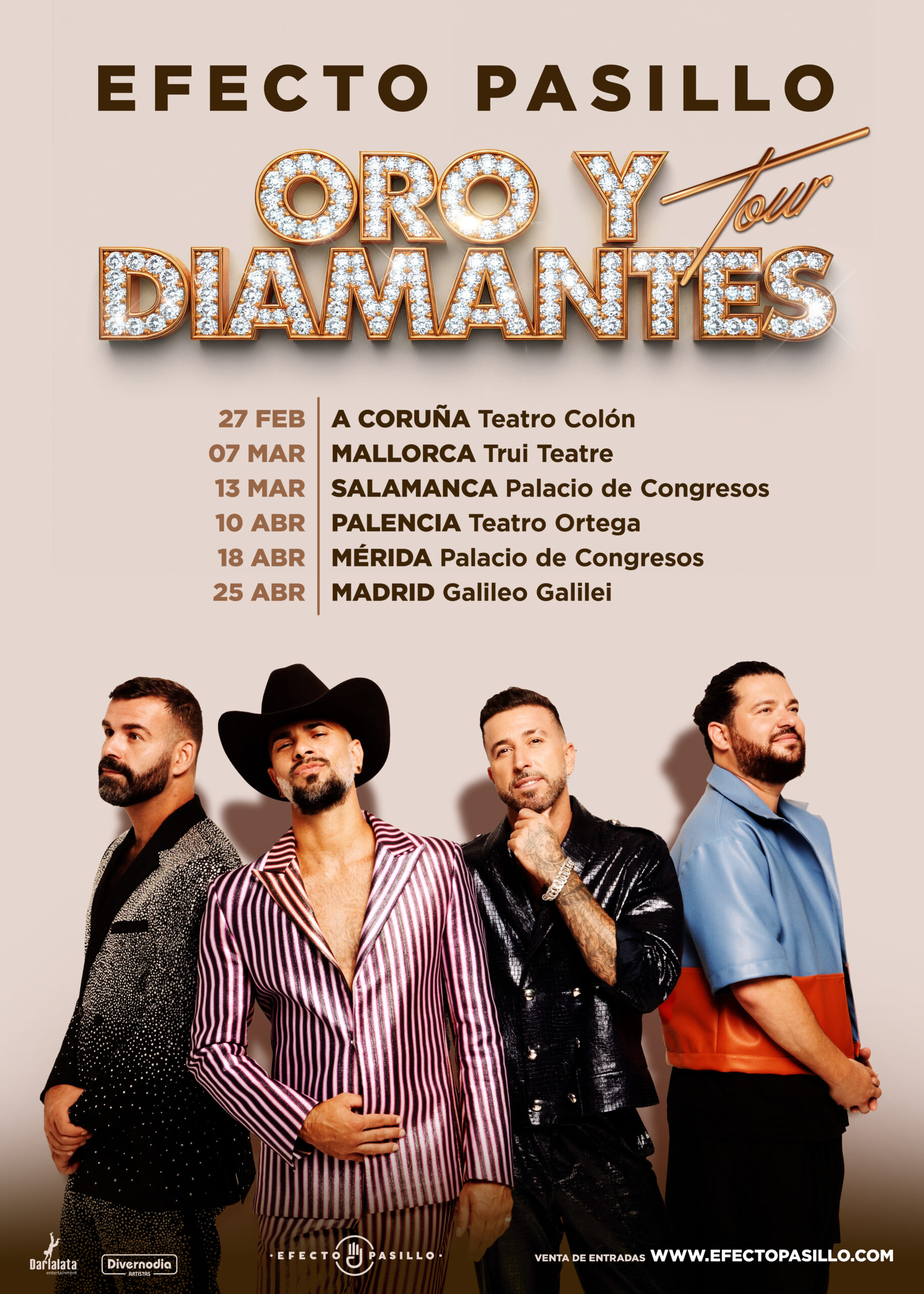 Efecto Pasillo Salamanca 2026 en concierto Oro y Diamantes