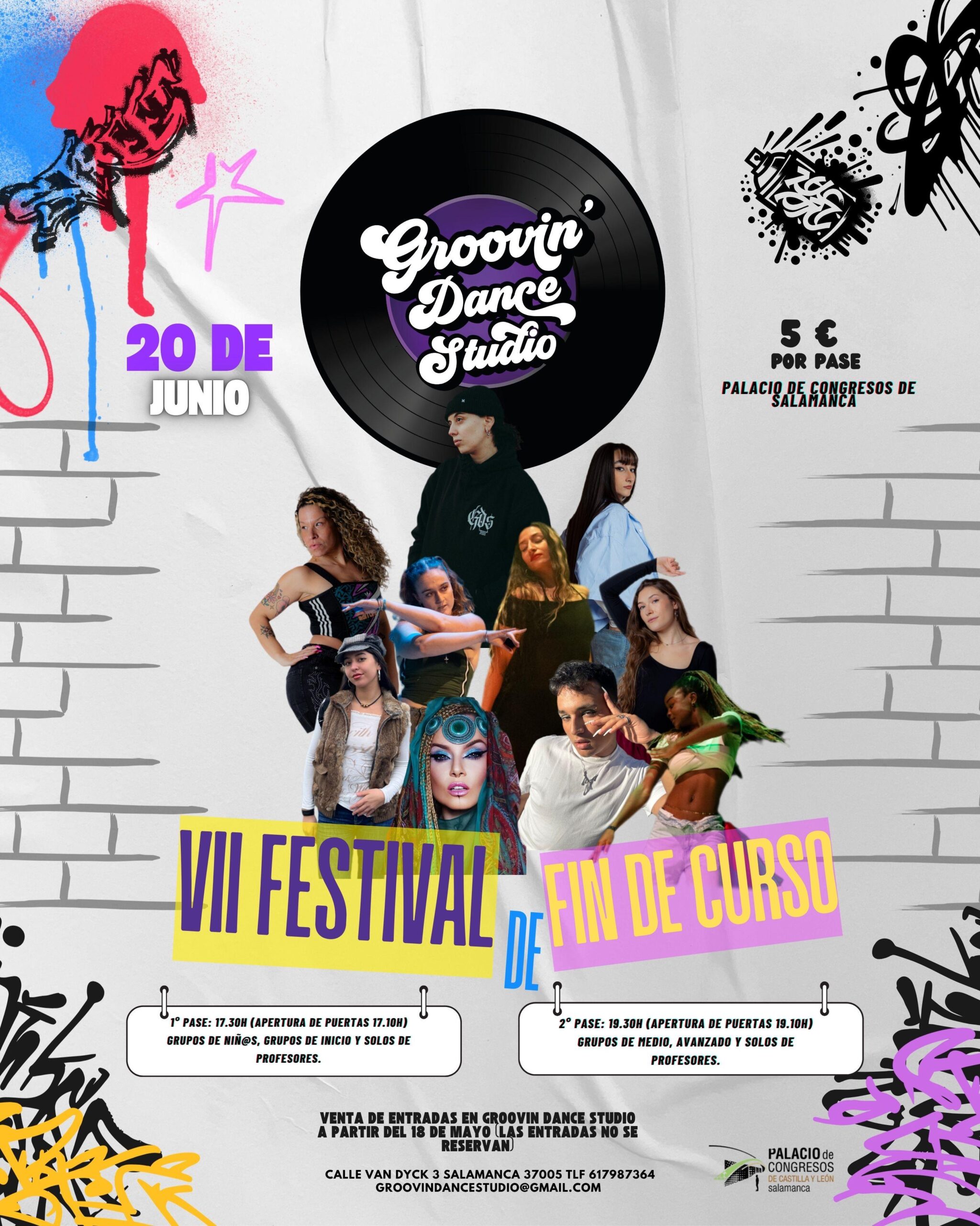 VII Festival de Fin de Curso de Groovin Dance Studio en el Palacio de Congresos de Salamanca el 20 de junio de 2026